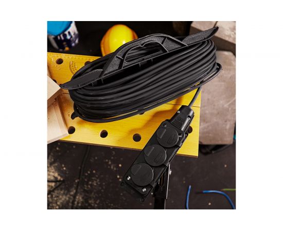 Удлинитель на рамке REXANT КГ 3х1.5, 30 м, 3 гнезда, морозостойкий, с/з, 16 А, 3500 Вт, IP44 11-7082 – изображение 3