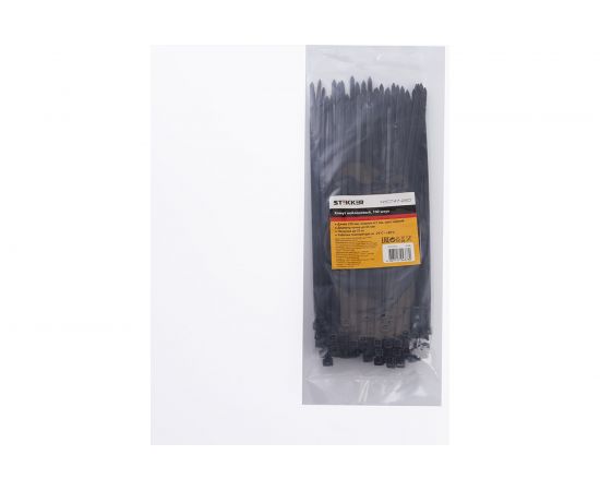 Хомут STEKKER NYCT47-250 нейлоновый 4.7x250 мм, 65 мм, нагрузка 22 кг, черный, 100 шт в упак 32786 – изображение 3
