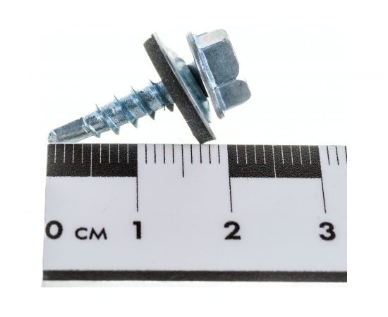 Кровельный саморез с EPDM DINFIX 4.8x19, сверло, цинк, 100 шт. 00-00002082 – изображение 4