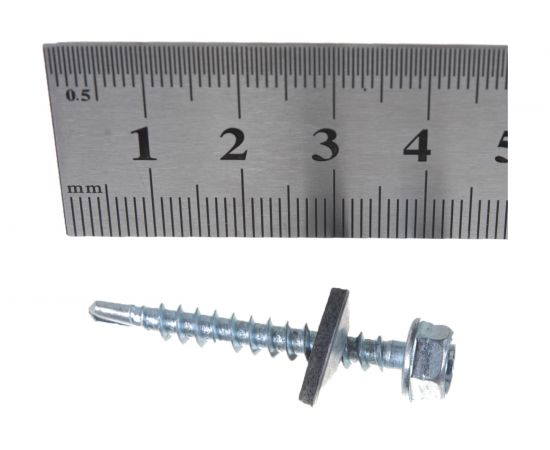 Кровельный саморез Качественный КРЕПЕЖ цинк, 4.8х38 мм, 75 шт 0300171 КЧ – изображение 5