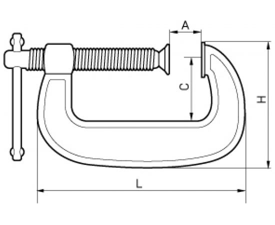 G-образная кованая струбцина 75 мм Дело техники 397007 – изображение 5