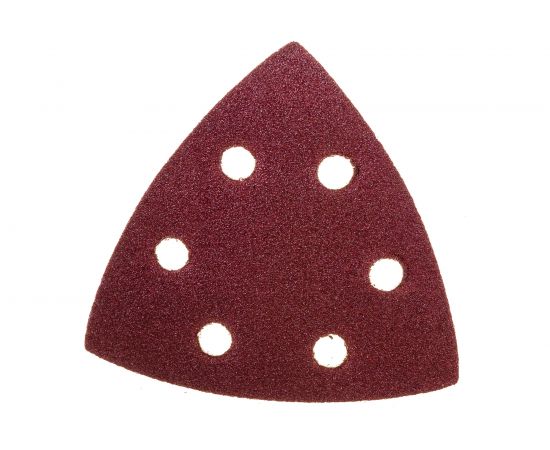 Треугольник шлифовальный универсальный на велкро основе 6 отверстий Р120 93x93x93 мм 5 шт. STAYER 35460-120 – изображение 5