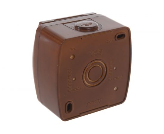 Розетка с крышкой Lezard NATA с заземлением, керамика, сосна 710-0800-123 – изображение 5