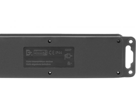 Удлинитель Adam Hall с 3 розетками, 250В, 16А, IP44, пластик, цвет черный 8747IP3 – изображение 6