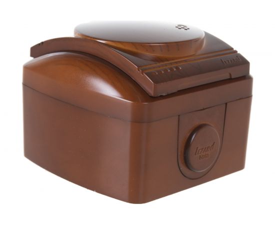 Розетка с крышкой Lezard NATA с заземлением, керамика, сосна 710-0800-123 – изображение 6