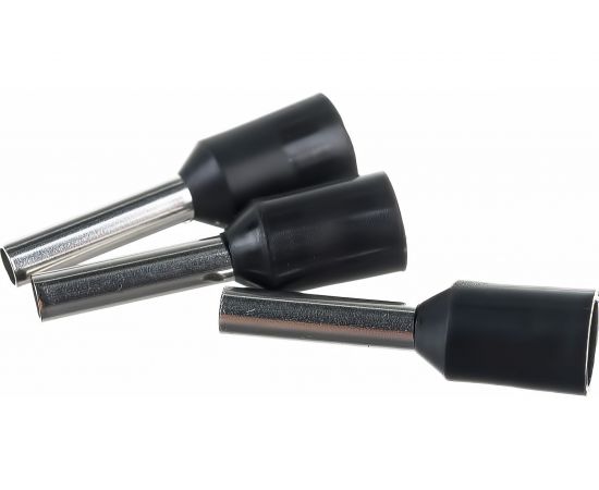 Штыревой втулочный изолированный наконечник REXANT F-8мм 1.5кв.мм черный 08-0814 