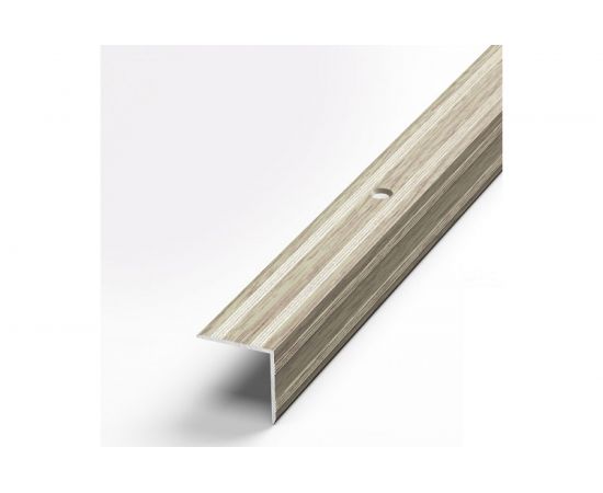 Порог угловой алюминиевый (20х20 мм; 0.9 м; декоративный; дуб беленый) Лука 00000001761 