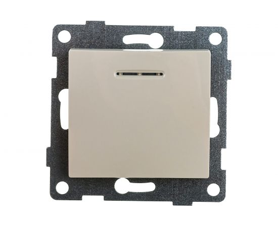 Механизм выключателя GUSI ELECTRIC Bravo 1кл. инд, СУ, 10А, 250В, бежевый С10В18-003 