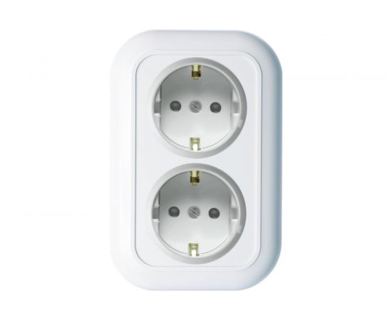 Розетка Кунцево-Электро ВАЛЕНТИНА скрытой установки, двухместная РС16-325 6216 