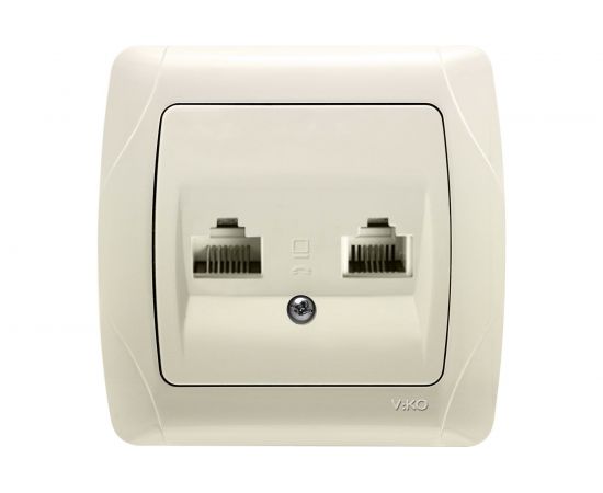 Розетка VIKO TF 2-я кремовая,овая Carmen 90562033 