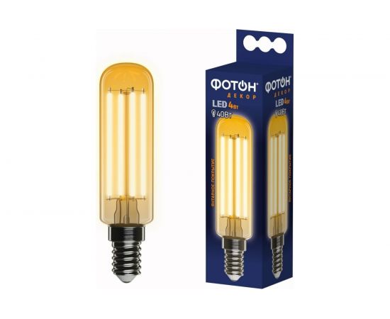 Светодиодная лампа ФОТОН LED FL T25 4W E14 2200К, серия ДЕКОР 23936 