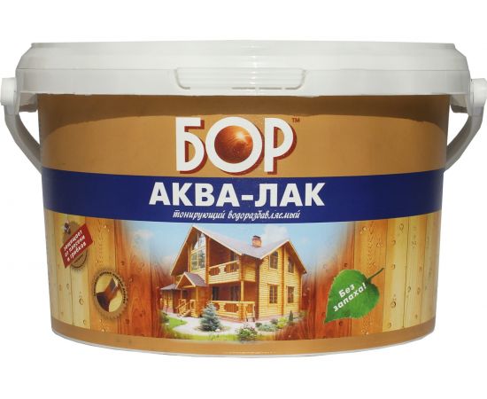 Защитная пропитка для древесины Бор AQUA орех, ведро 0,9 кг 4690417080106 