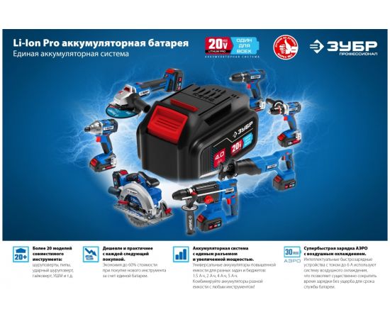 Бесщеточная циркулярная пила ЗУБР Профессионал 20В CPB-190-41 – изображение 18