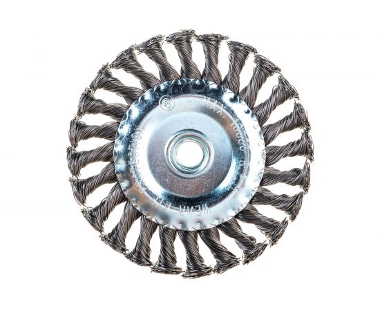 Щетка плоская металлическая (125 мм; М14) для болгарки MATRIX 74640 – изображение 2