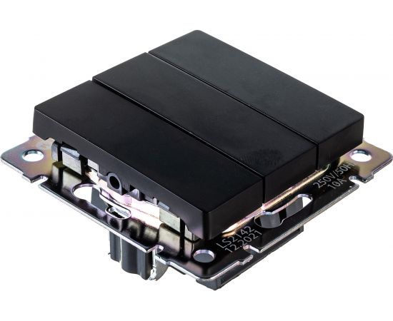 Выключатель WERKEL W1130008 трехклавишный черный матовый a051596 – изображение 3