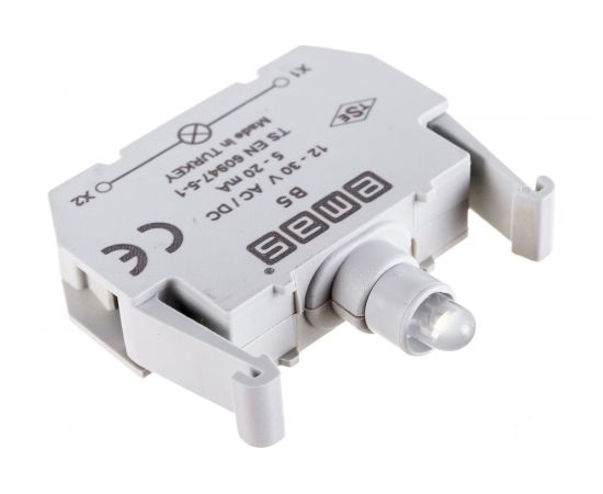 Блок-контакт подсветки Emas В5 с белым светодиодом, серия B, 12-30В AC/DC B5 – изображение 3