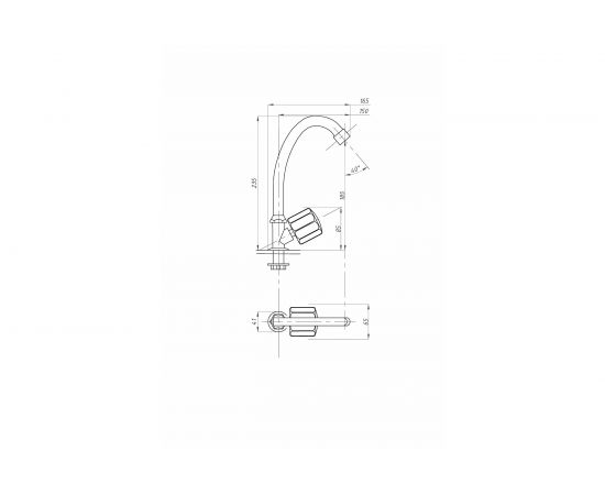 Кран для холодной воды FAUZT тип Кр-ЦБА FZs-101-63 – изображение 3
