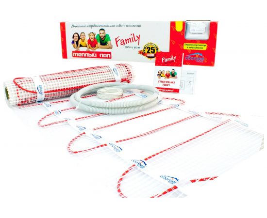 Тёплый пол Обогрев Люкс Family 1500 Вт 10,0 м/кв с терморегулятором UT-00003201 – изображение 3