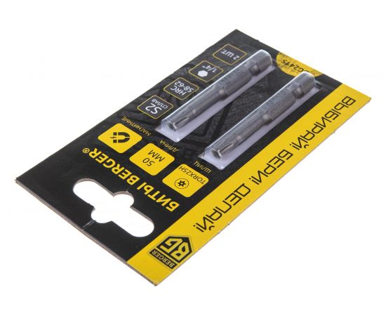 Биты магнитные TORX с отверстием T25H, 50 мм, 2 шт, S2 Berger BG BG2415 – изображение 3