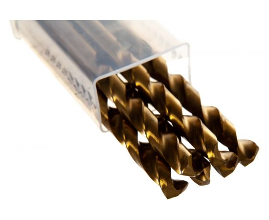 Сверло по металлу Профи (6 шт; 9.3 мм; HSS-TIN; бокс) Атака 8077360 – изображение 3