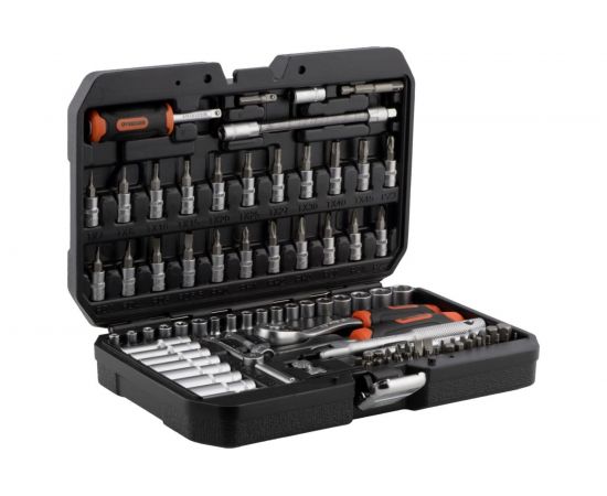 Набор торцевых головок и принадлежностей (1/4""; 91 предмет) АвтоDело 39871 16196 – изображение 3