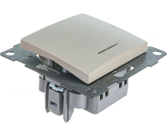 Механизм выключателя GUSI ELECTRIC Bravo 1кл. инд, СУ, 10А, 250В, бежевый С10В18-003 – изображение 3