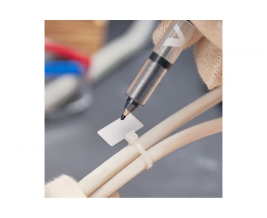 Хомут с площадкой под маркер REXANT 100x2,5 мм, белый, 100 шт. 07-0106-2 – изображение 4