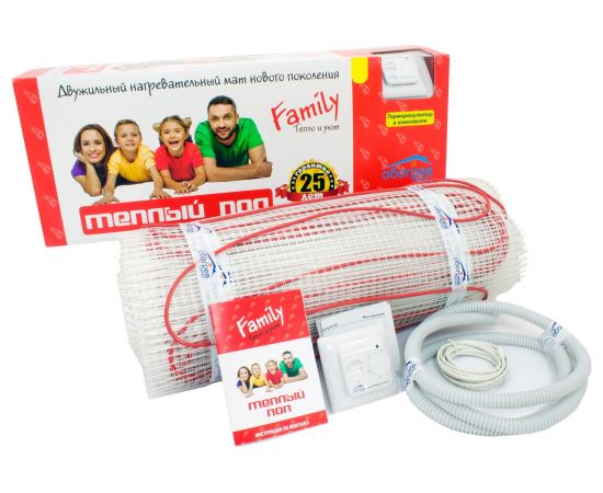 Тёплый пол Обогрев Люкс Family 1500 Вт 10,0 м/кв с терморегулятором UT-00003201 – изображение 4