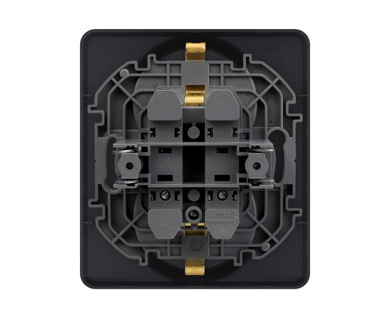 Розетка Legrand 2x2К+З - немецкий стандарт - 16 А - 250 В - INSPIRIA - антрацит 673753 – изображение 4