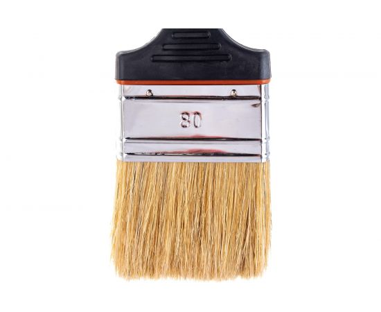 Плоская кисть PQtools ПРЕМИУМ 80 мм, белая, натуральная щетина 0101680 – изображение 4