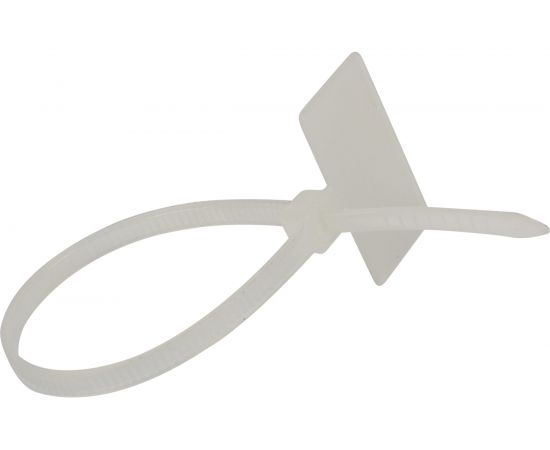 Хомут с площадкой под маркер REXANT 100x2,5 мм, белый, 100 шт. 07-0106-2 – изображение 5