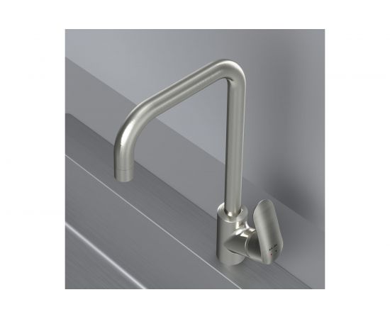 Смеситель для кухни AM.PM Like, G-образный излив, сатин, F8006011 – изображение 6