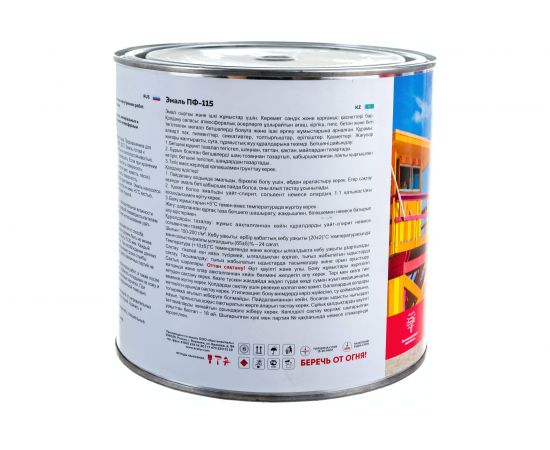 Эмаль Альфа KRAFOR ПФ-115 серая 2,7 кг 6 30797 – изображение 6