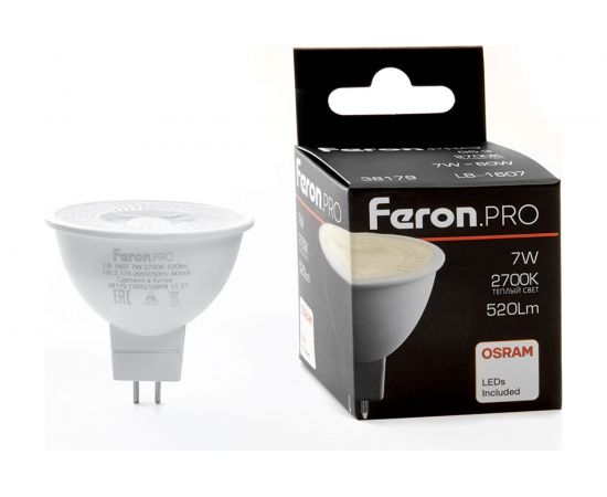 Светодиодная лампа FERON PRO LB-1607 G5.3 7W 2700K, 38179 