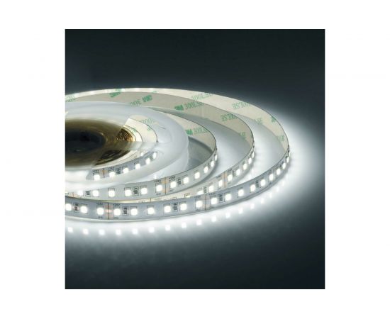 Светодиодная лента Apeyron 24В, 10Вт/м, smd3528, 120д/м, IP20, 900Лм/м, подложка, 8мм, 5м, холодный белый 00-332 