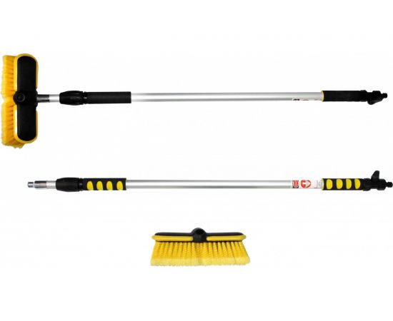 Щетка для мытья PSV XST02 J с краном и распушенной щетиной, телескопическая 107,5-180 см 130623 