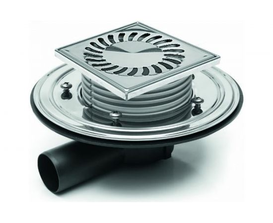 Трап для пола с боковым сливом MCH Chudej универсальный MCH D50 с решеткой из нерж. стали 381NA 