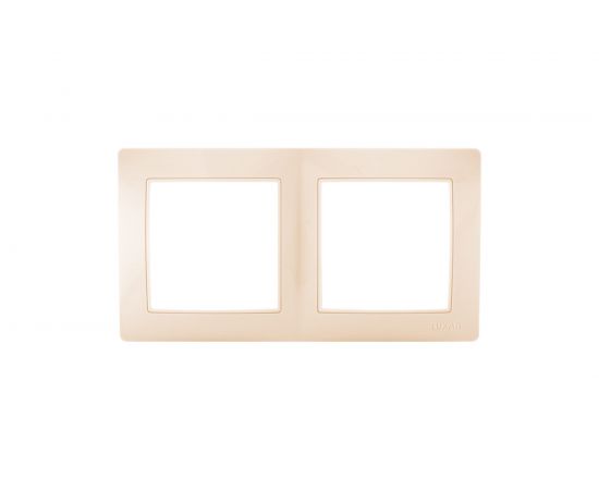 Универсальная рамка LUXAR Novo на 2 поста кремовая 4606400001898 