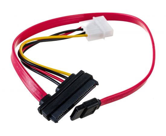 Кабель Cablexpert Combo SATA molex+SATA/SATA 15pin+7pin интерфейсного кабеля-35см, питания-15см CC-SATA-C1 