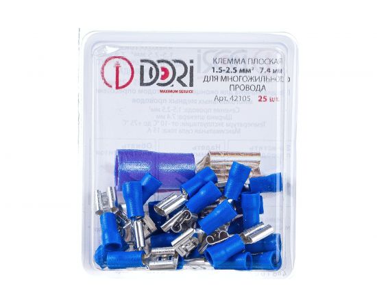 Разъём DORI плоский изолированный гнездо 7,4 мм 1,5-2,5 мм2 РПИм 25 шт 42105 