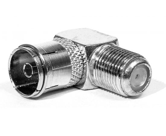 Переходник DORI F гнездо - TV гнездо металл угловой 2332-1 – изображение 2