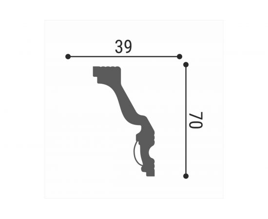 Потолочный плинтус Де-Багет Декор ДП 03/80 00-00001064 – изображение 2