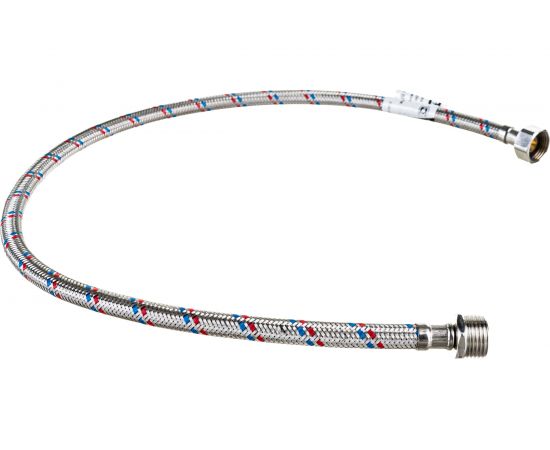 Гибкая подводка для воды Gigant с оплеткой из нержавеющей стали, 1/2""х80 см, г/ш P-80-GW – изображение 2