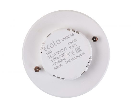 Светодиодная лампа Ecola GX53 LED 6,0W Tablet 220V 4200K матовая 27x75 T5QV60ELC – изображение 2