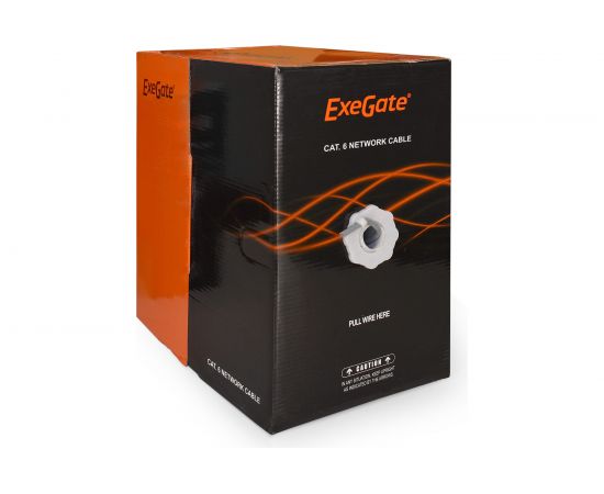 Кабель FTP ExeGate 4 пары, категория 6, медь, 23AWG, экран, бухта 305м, серый, PVC 281810 – изображение 2