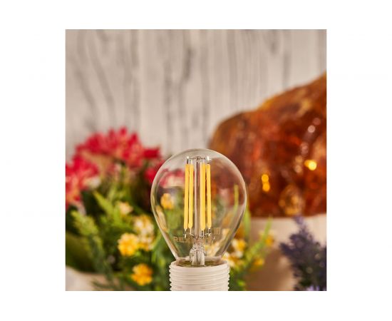 Филаментная лампа REXANT Шарик GL45 7.5 Вт 2700K E14 604-121 – изображение 2