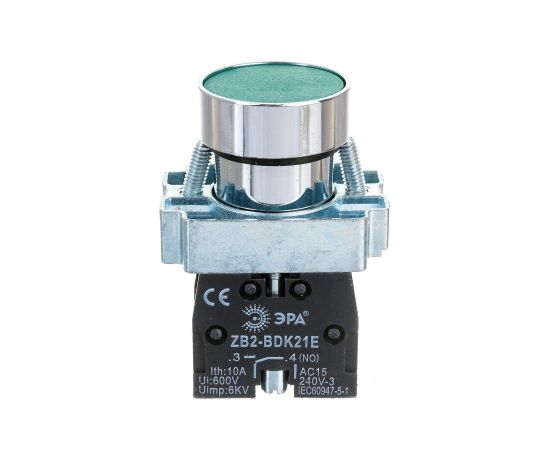 Кнопка управления ЭРА LAY5-BA31 без подсветки, зеленая, 1з, 20/200/8000 Б0045665 – изображение 3