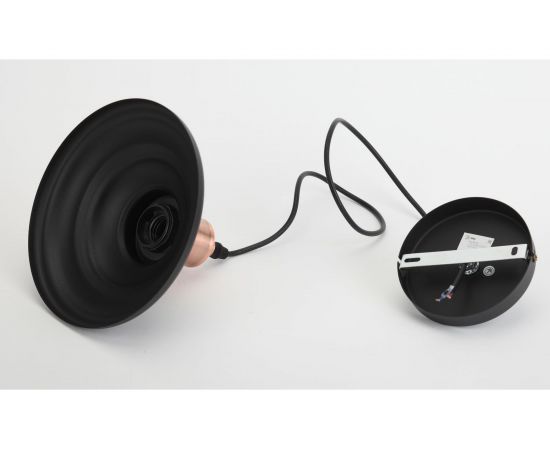 Подвес ЭРА PL4 BK/RC металл, E27, max 60W, d203 мм, шагрень черный/медь Б0037438 – изображение 3