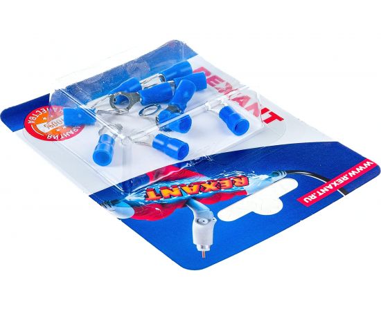 Кольцевой изолированный наконечник REXANT d 5,3 мм 1,5-2,5мм2 НКи 2.5-5 синий 10 шт 06-0419-A – изображение 3