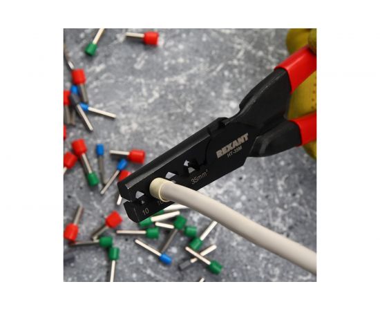 Пресс-клещи для обжима втулочных наконечников REXANT 10-35 мм² HT-35M 12-3209 – изображение 3